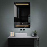 Specchio LED Verticale | Pulsante touch | Luce bianca calda - Reyze Serie Salono Modello 4